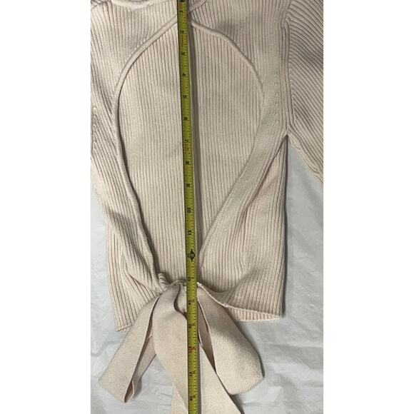 Zara Open Back Top - KNIT TOP SWEATER - Size - M - Cream - Picture 11 of 12